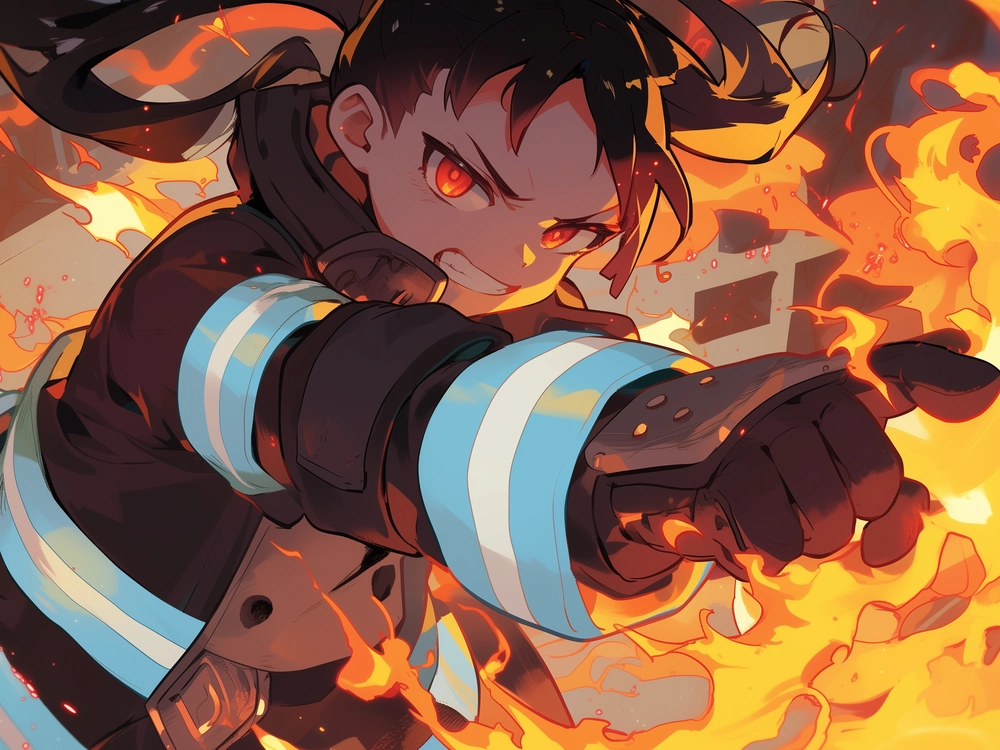 ảnh fire force tamaki kotatsu