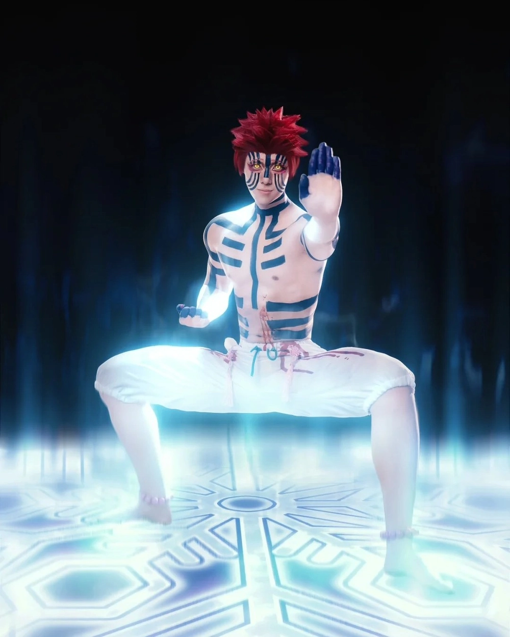 akaza demon slayer cosplay ảnh nghệ thuật