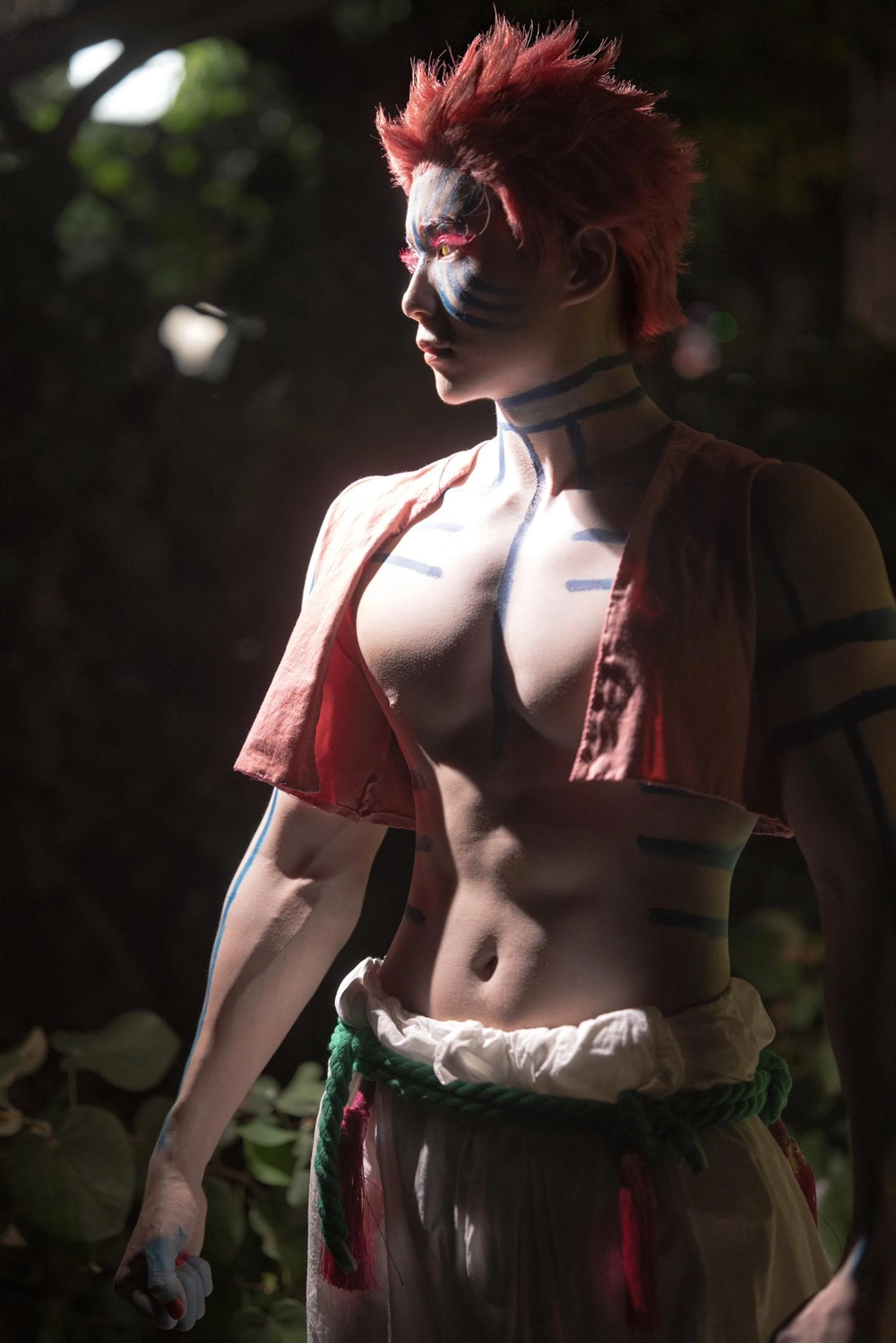 akaza cosplay phong cách kimetsu no yaiba