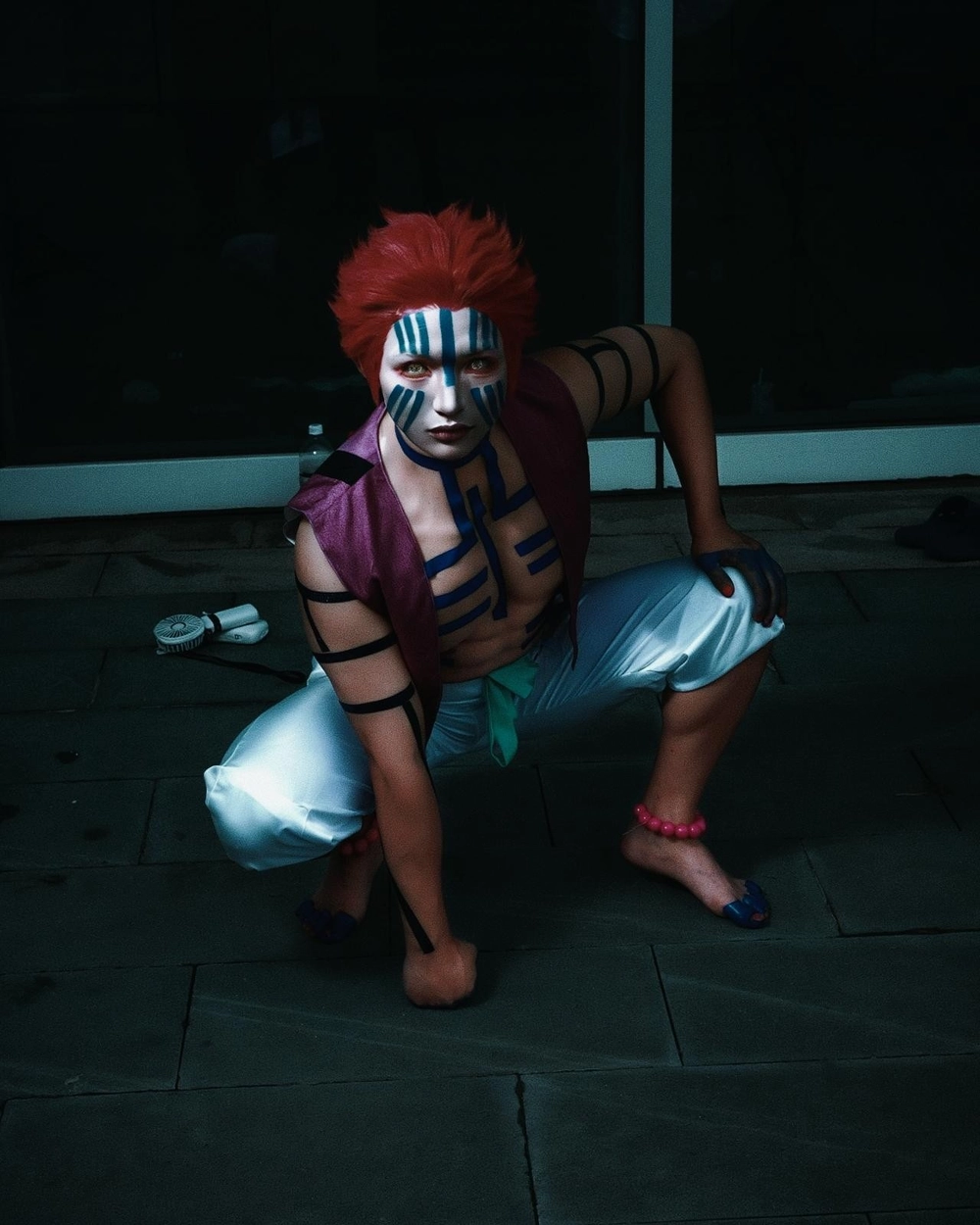 akaza kimetsu no yaiba cosplay hoành tráng