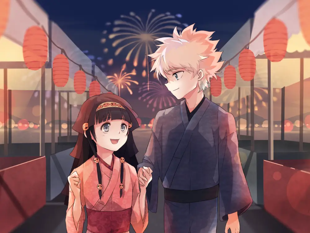 ảnh alluka zoldyck x killua fanart 