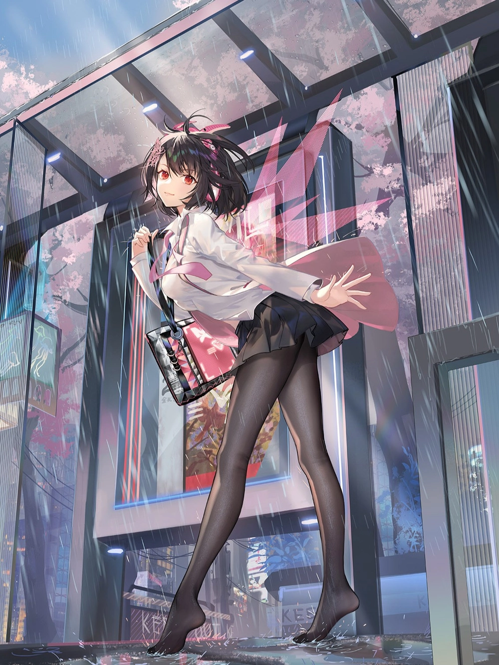 ảnh anime nữ lạnh lùng tóc ngắn cá tính 