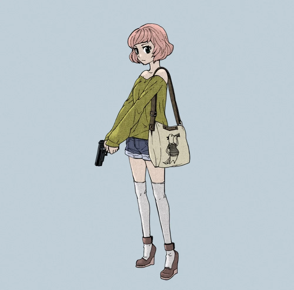 hình ảnh anime chibi tóc ngắn dễ thương xinh xắn 