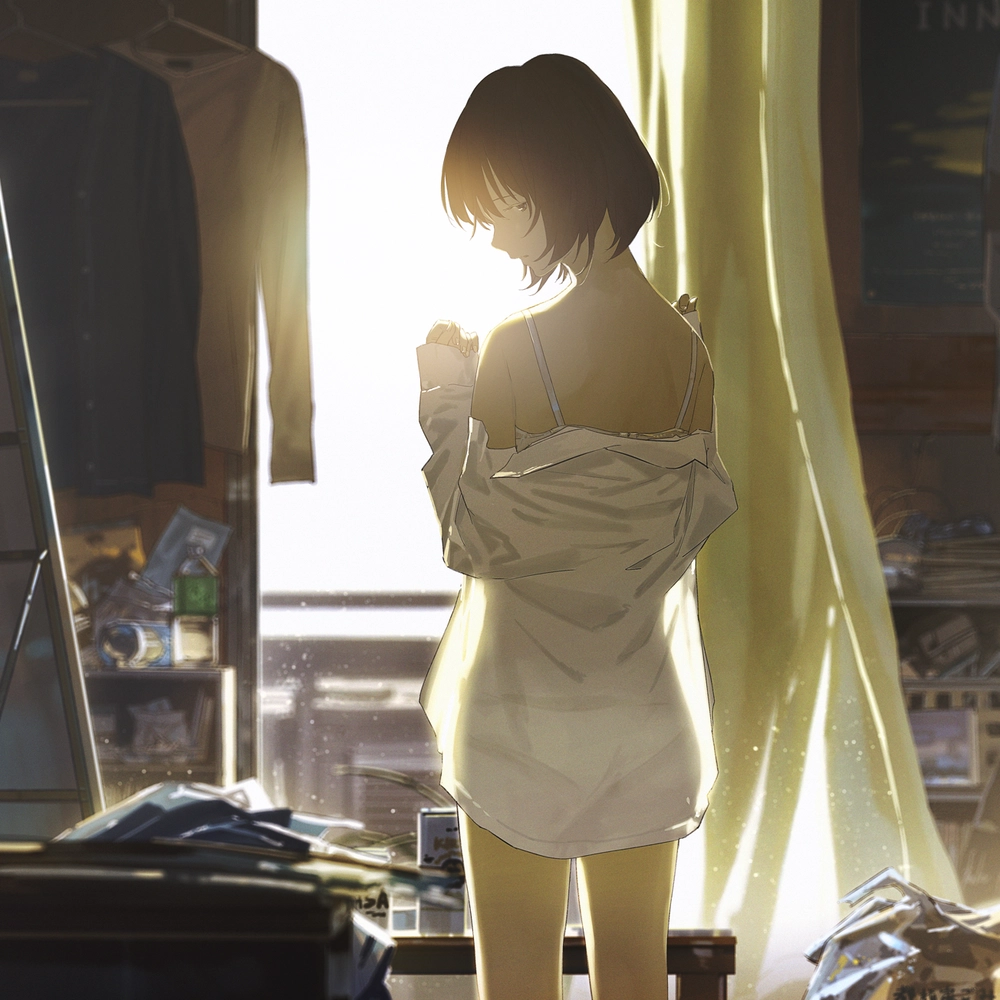 ảnh anime nữ tóc ngắn xinh xắn đáng yêu 