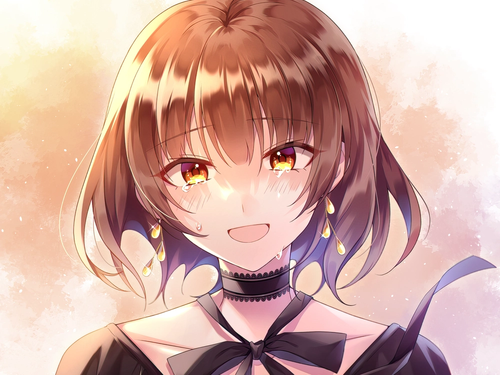 ảnh anime nữ tóc ngắn dễ thương 