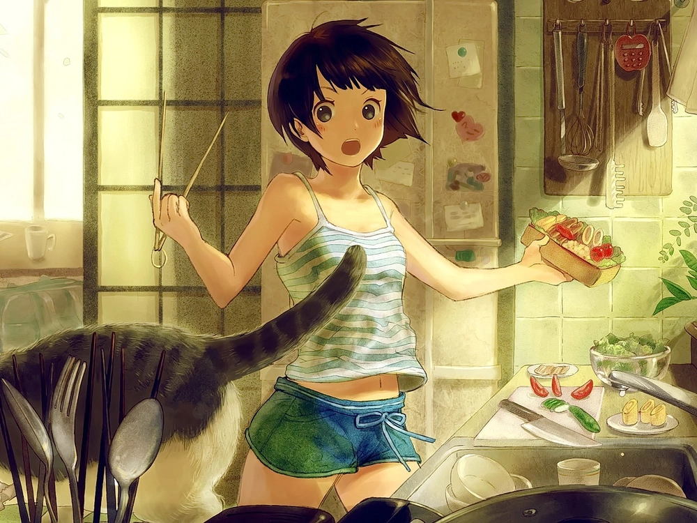 ảnh anime tóc ngắn đẹp chuẩn anime girl 