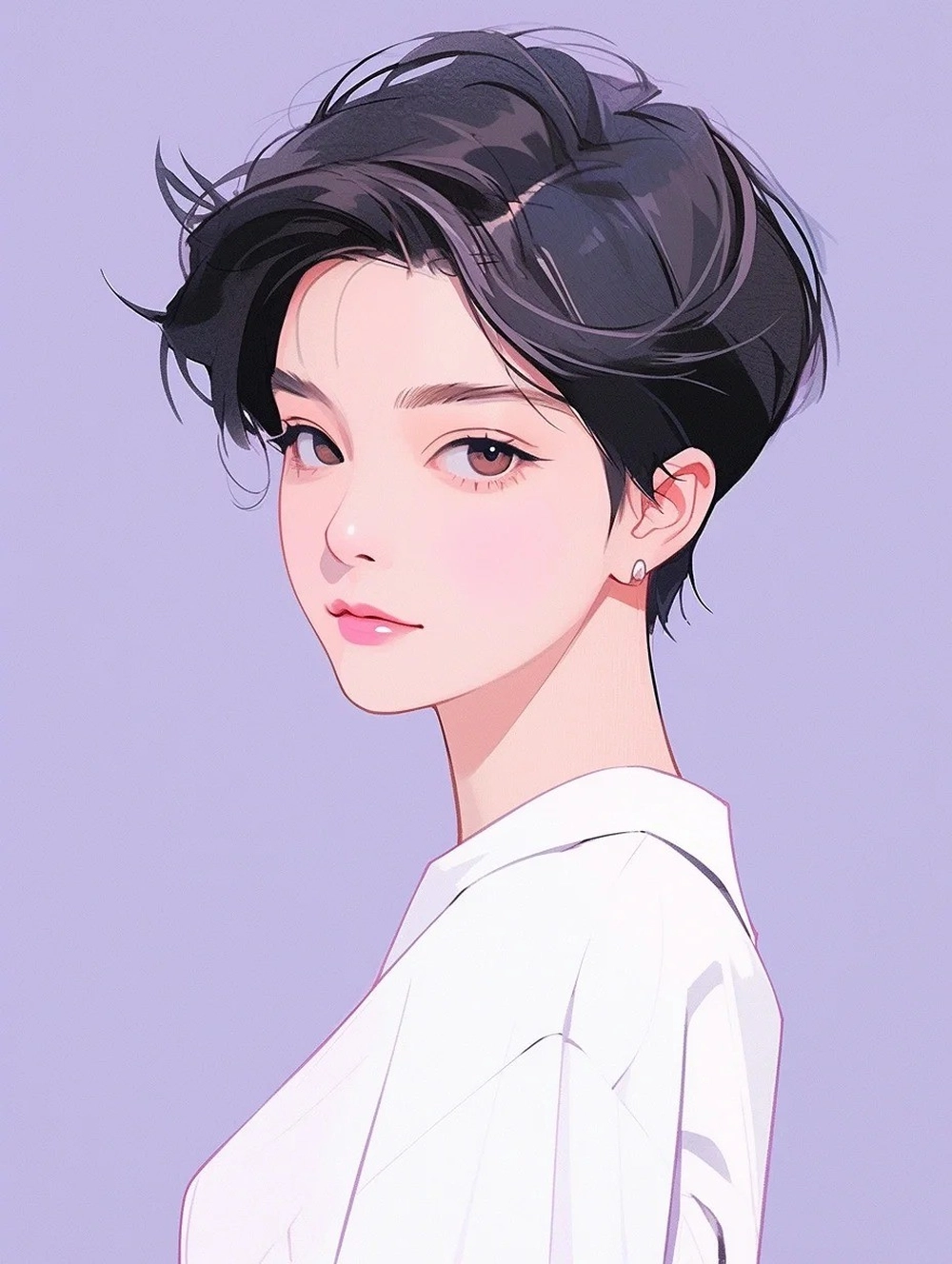 ảnh anime nữ tóc ngắn đẹp lung linh 