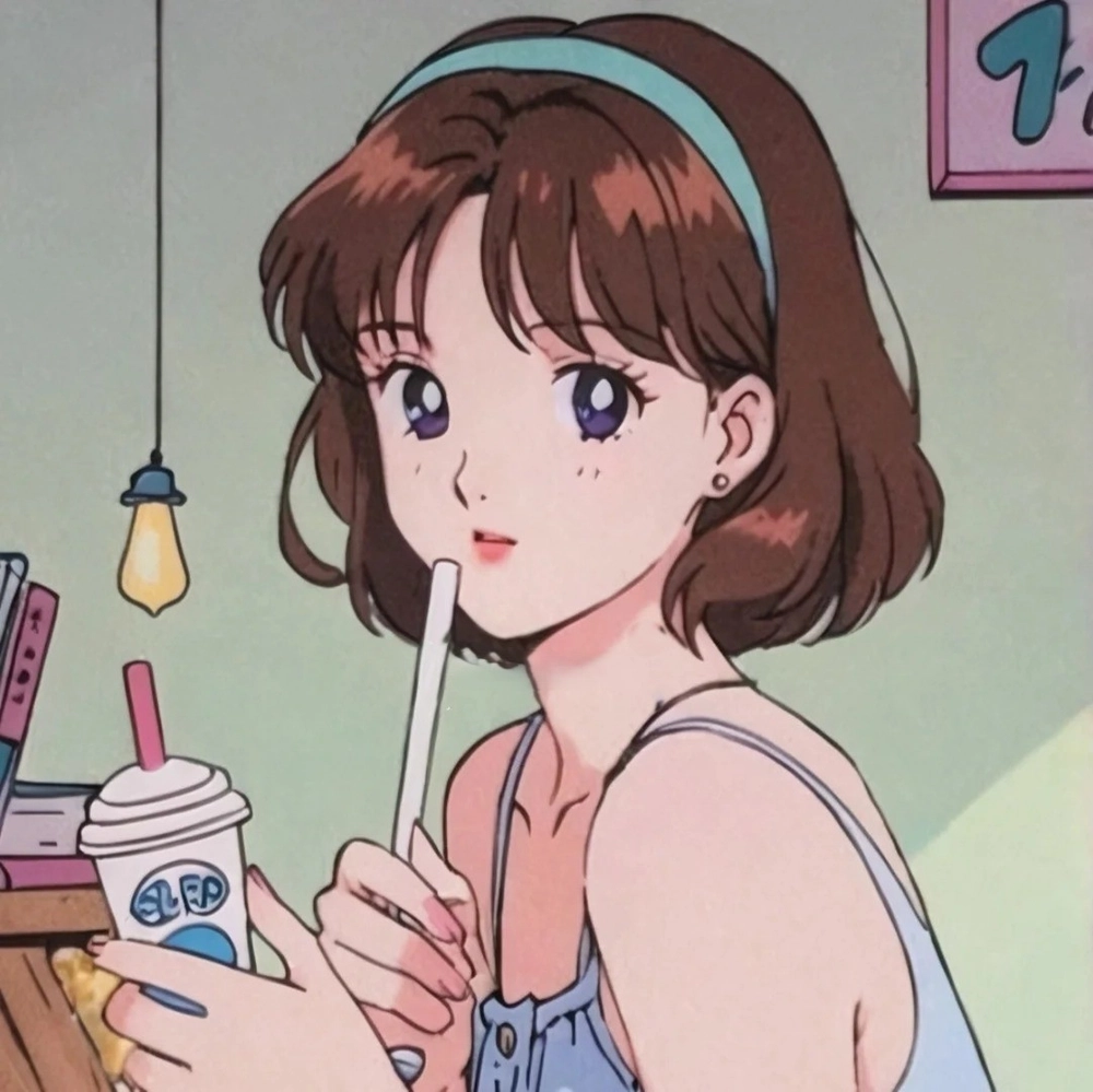 ảnh anime tóc ngắn girl dễ thương 