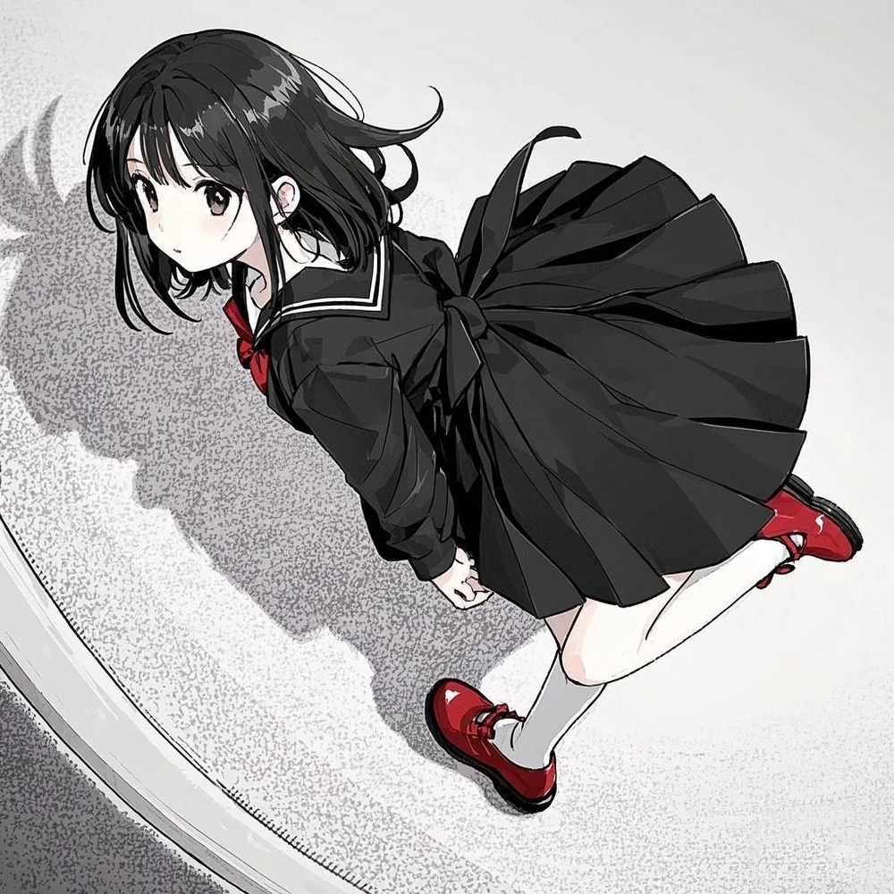 ảnh anime tóc ngắn girl xinh 