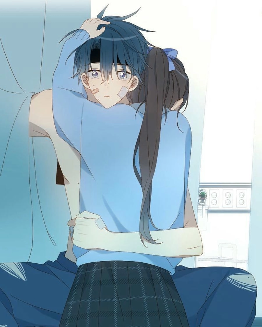 hình anime xoa đầu người thương