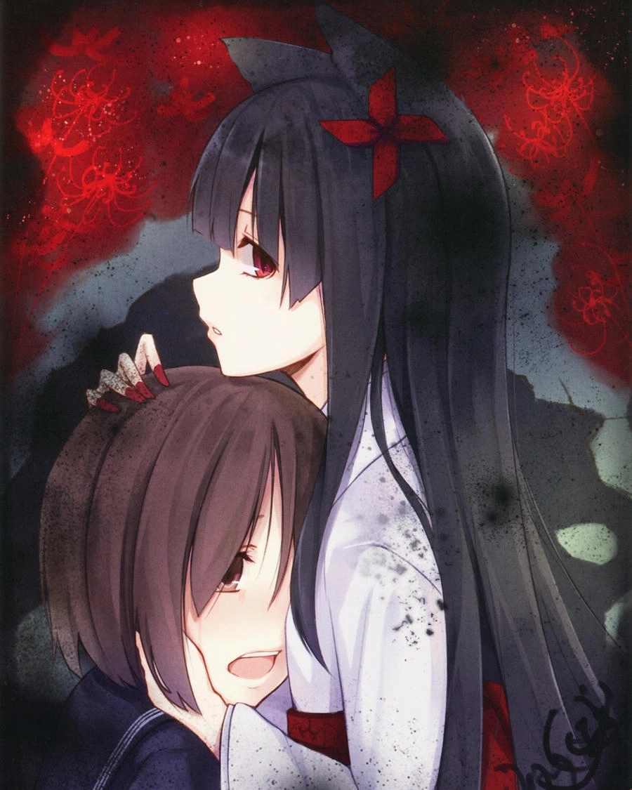 hình anime nam xoa đầu nữ