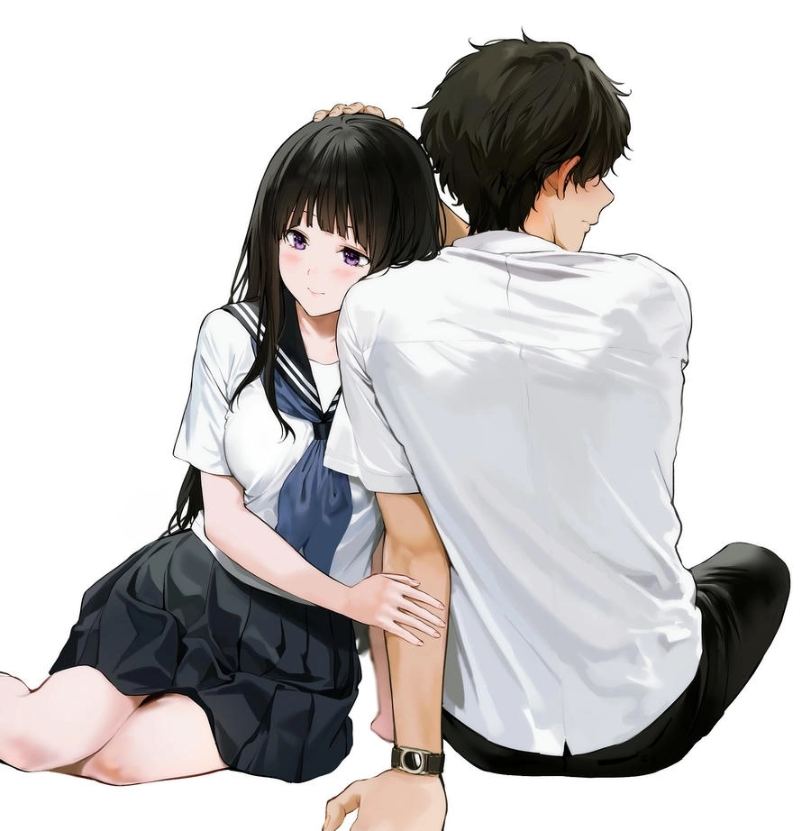 ảnh anime xoa đầu bạn gái