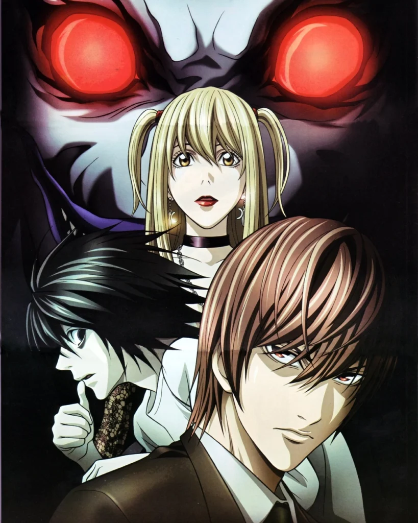 ảnh anime death note cảnh đối đầu Light L