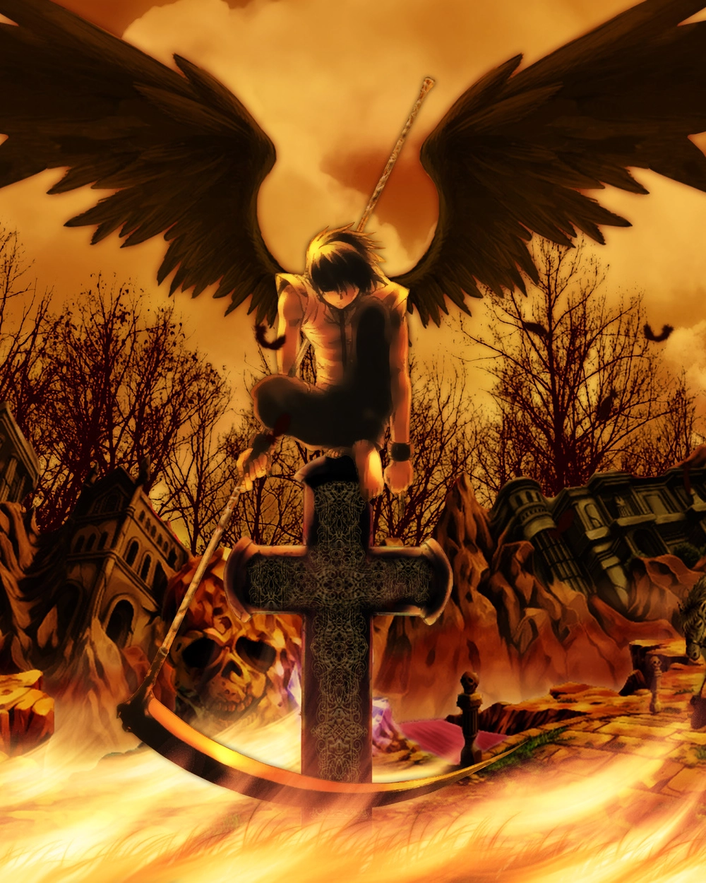 ảnh anime death note góc quay ấn tượng