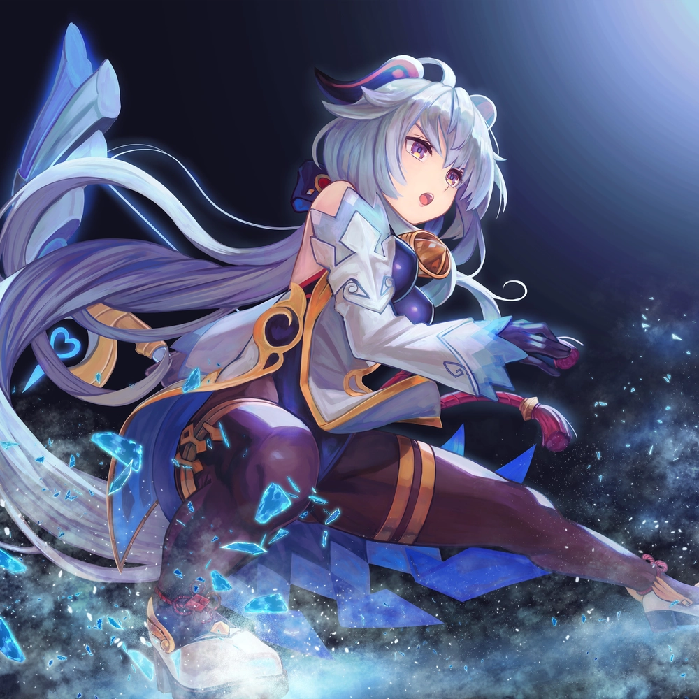 hình ganyu phục trang cổ điển