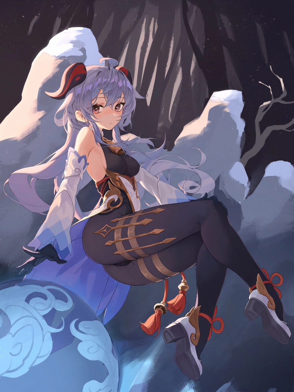 hình ganyu tạo dáng nghệ thuật