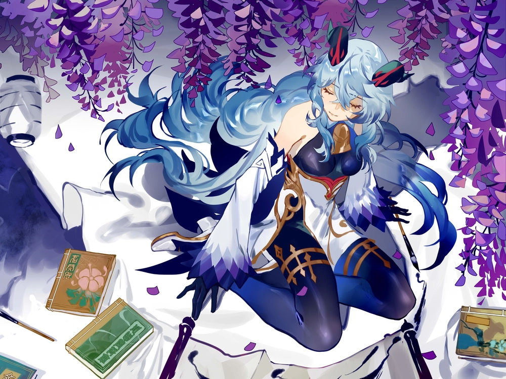 hình ganyu phong cách hoạt hình