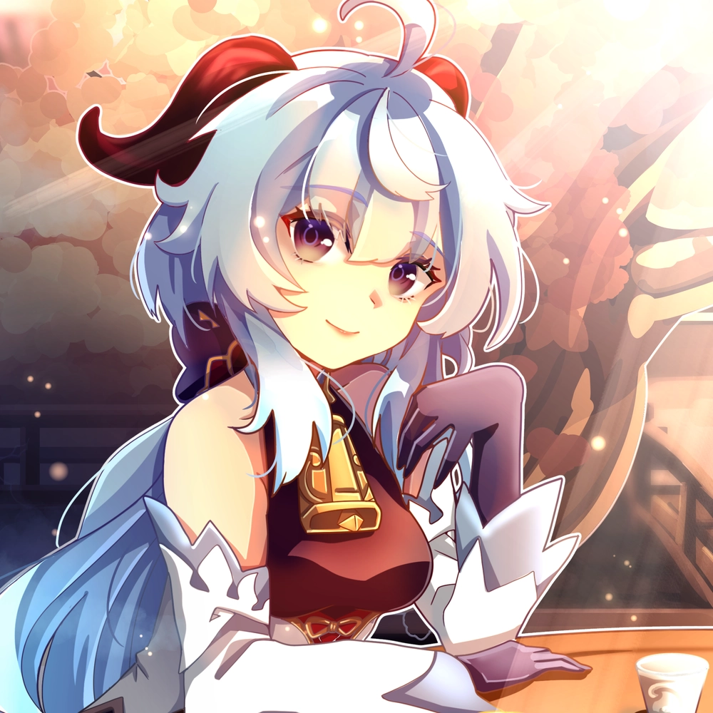 hình ganyu trang phục cổ phong