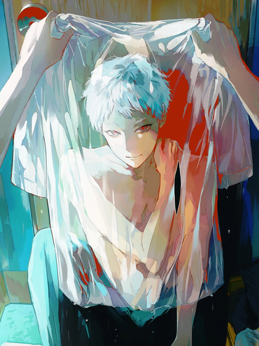 hình anime hikaru đứng lặng