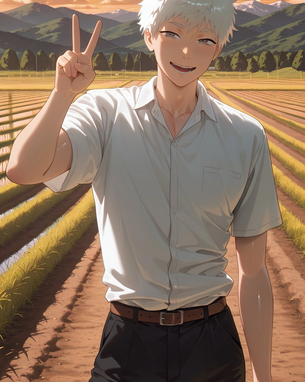 hình ảnh anime cảnh hikaru đứng một mình