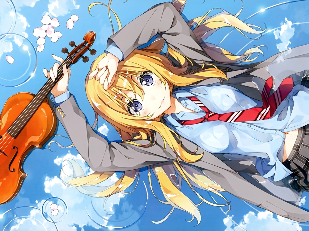 ảnh Kaori Miyazono anime rực rỡ sắc màu