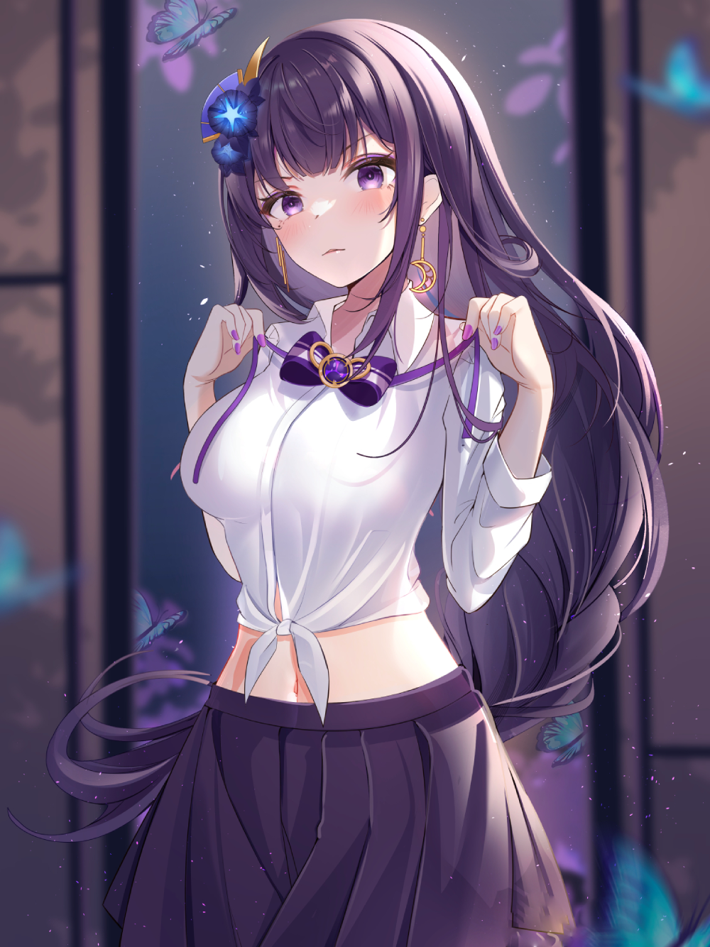 raiden shogun phong cách anime