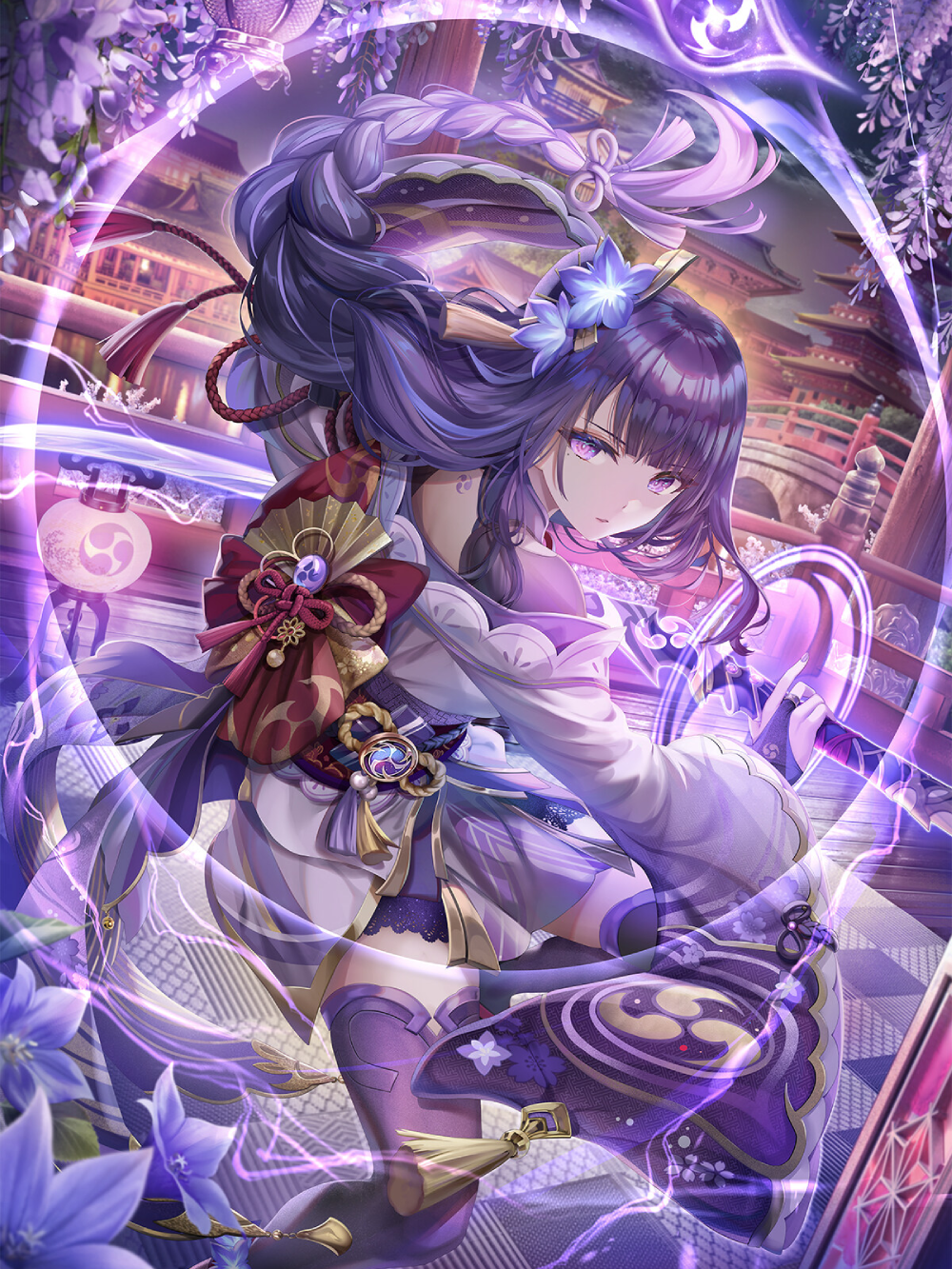 raiden shogun anime fan art