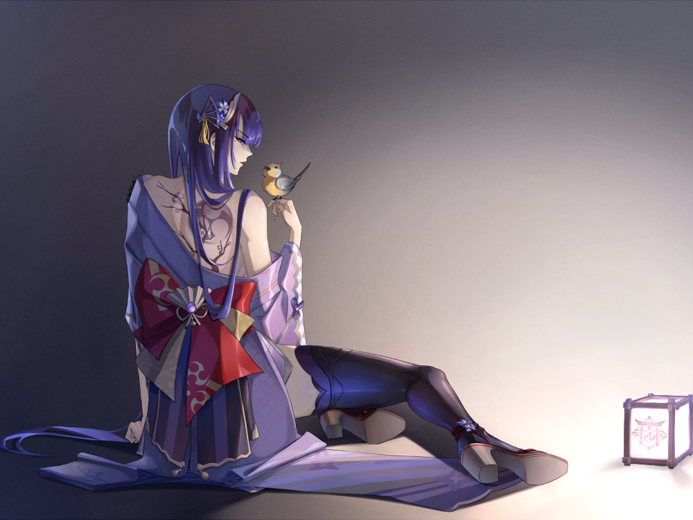 ảnh raiden shogun máy tính