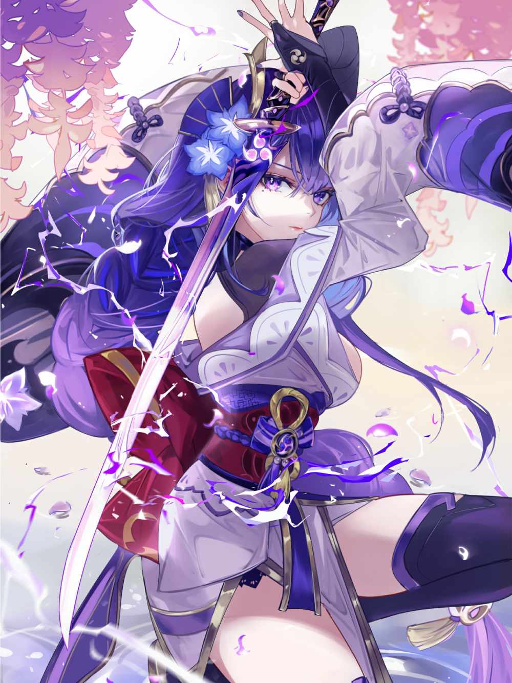 hình raiden shogun phong cách