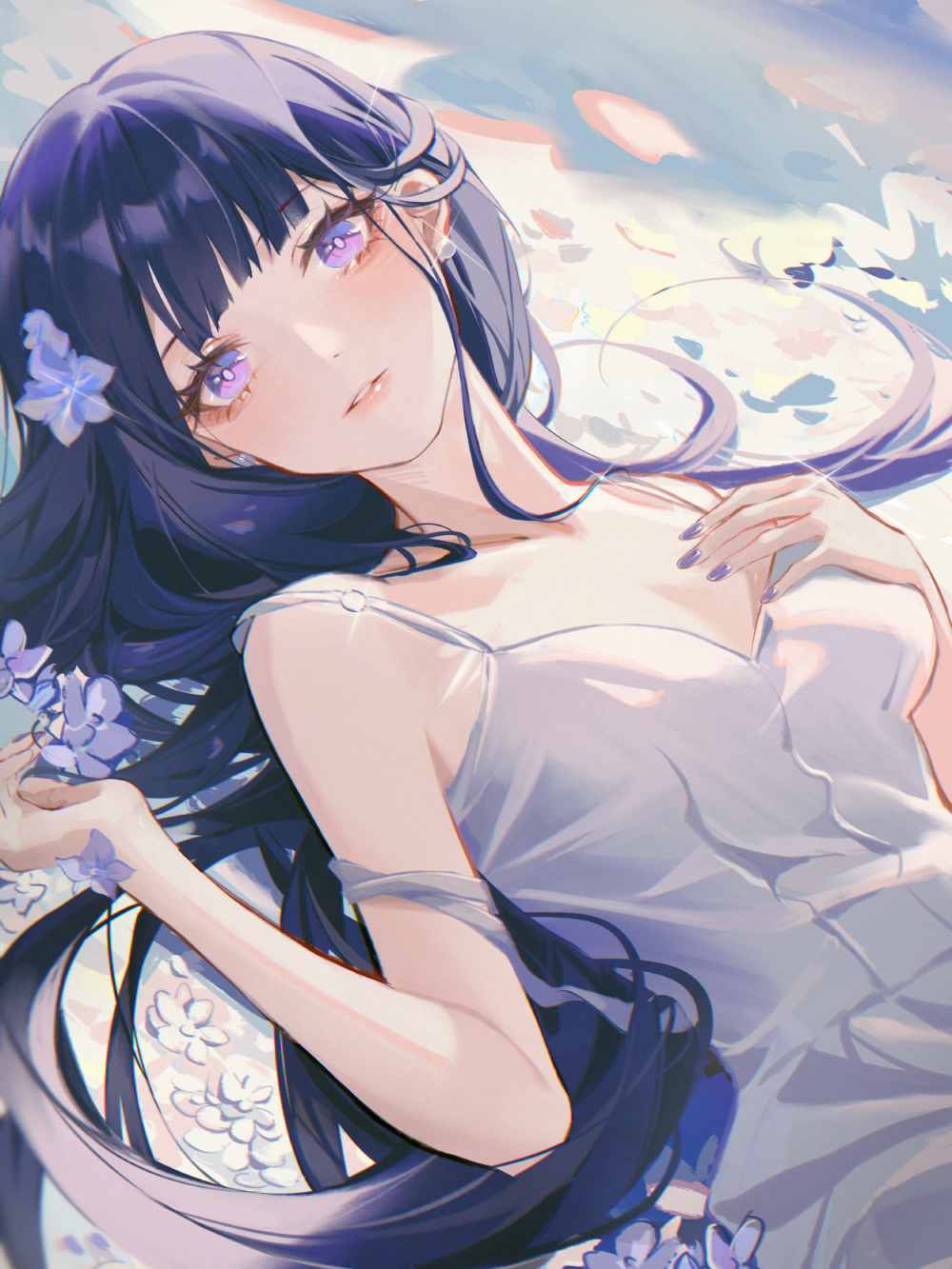 hình raiden shogun nền cute