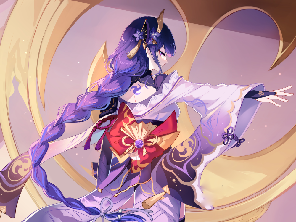 raiden shogun trang phục chiến binh