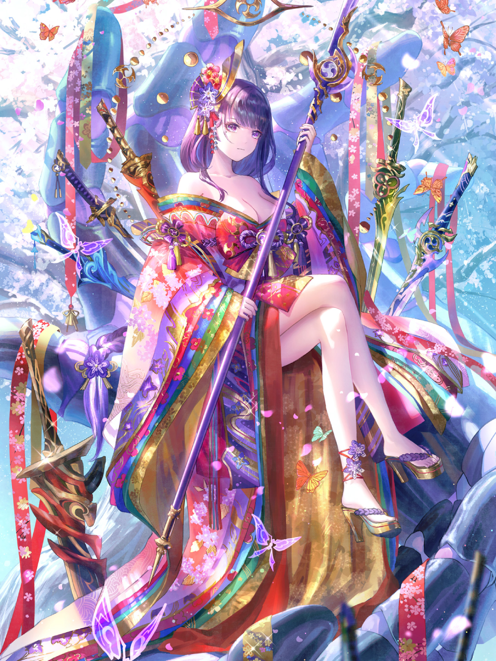 raiden shogun phối màu rực rỡ