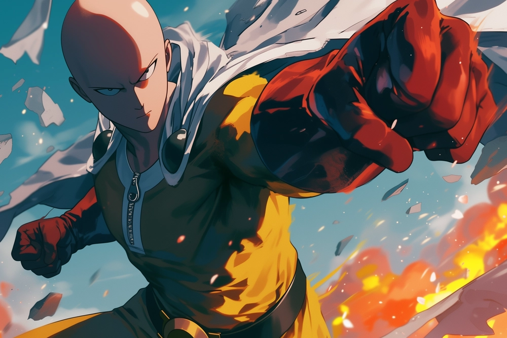saitama one punch man ngầu