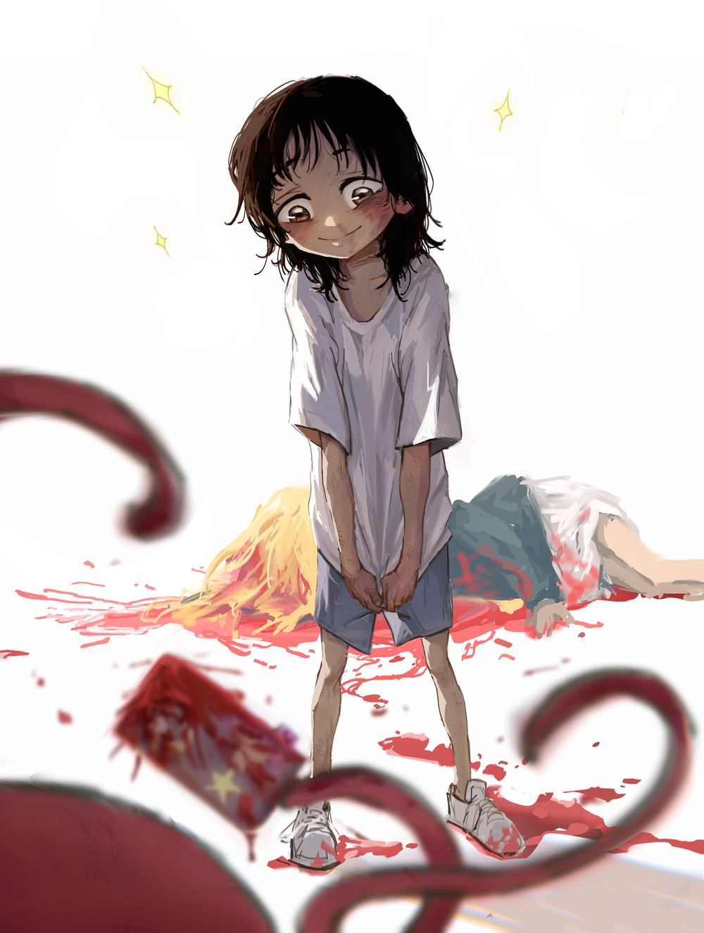 Shizuka Kuze trong cảnh bi kịch