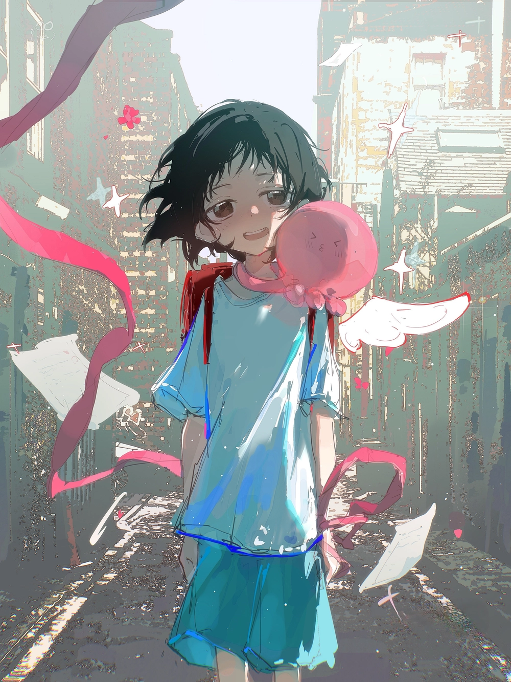 Hình anime Shizuka Kuze với nét buồn