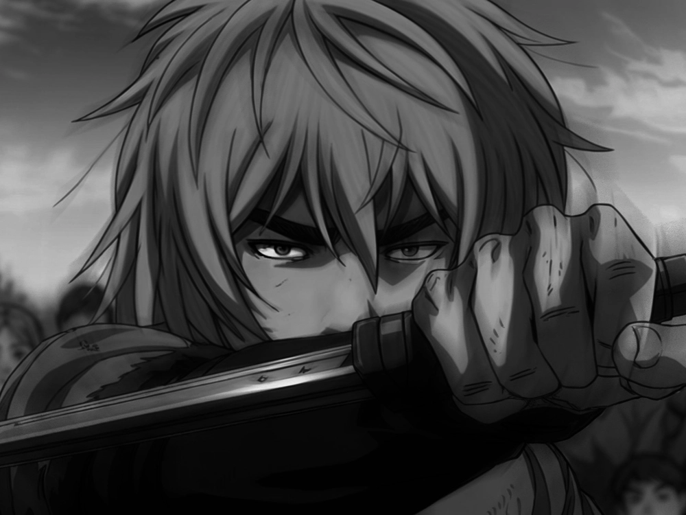 hình vẽ tay Thorfinn phong cách manga