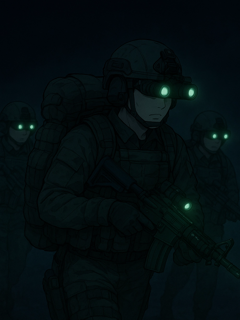 ảnh anime quân đội nam hành động