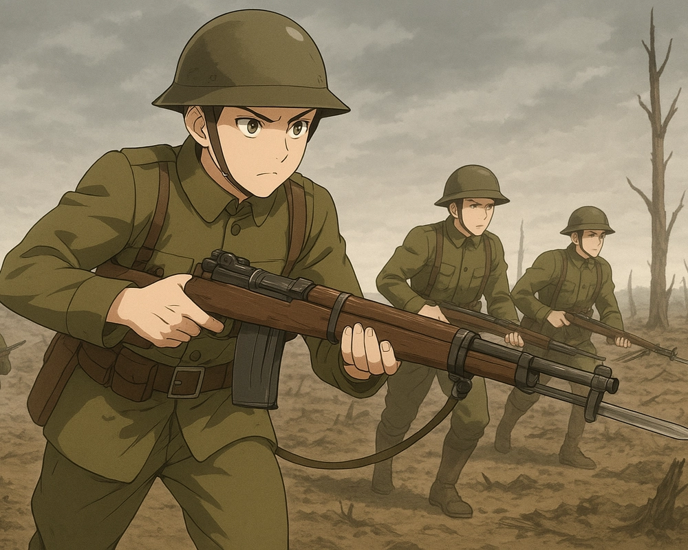 ảnh anime quân đội làm hình nền