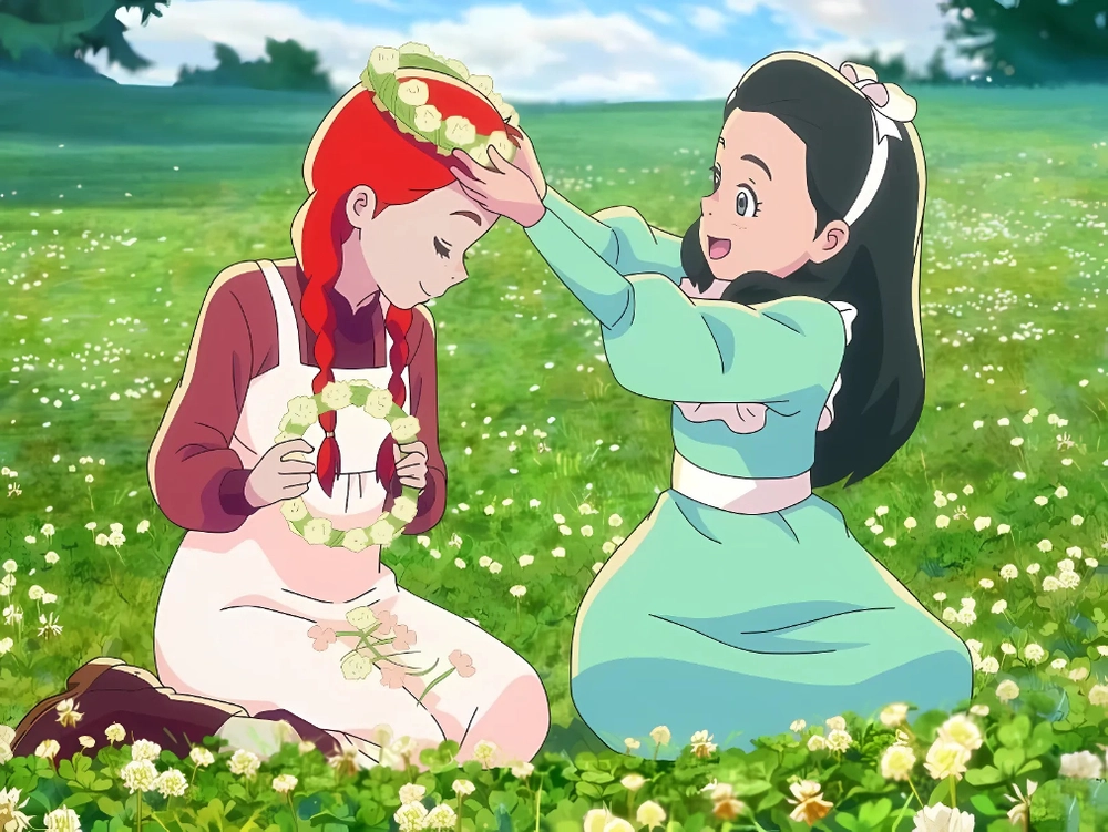 hình anime với hoa anne shirley