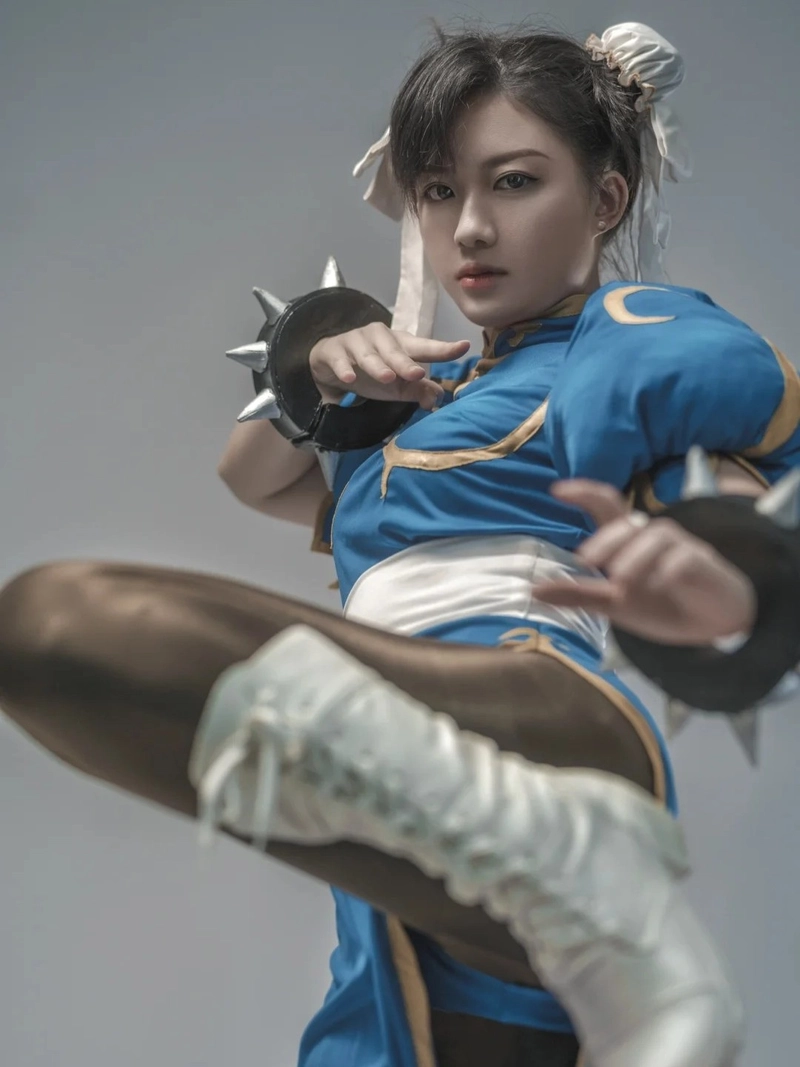 chun li cosplay black cực ngầu