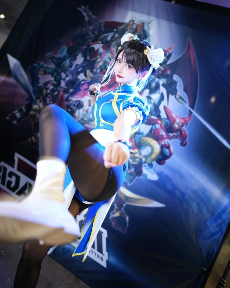 chun li cosplay bikini dễ thương