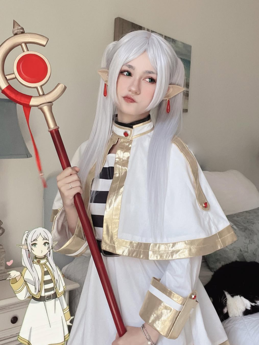 anime frieren cosplay bộ ảnh full set 