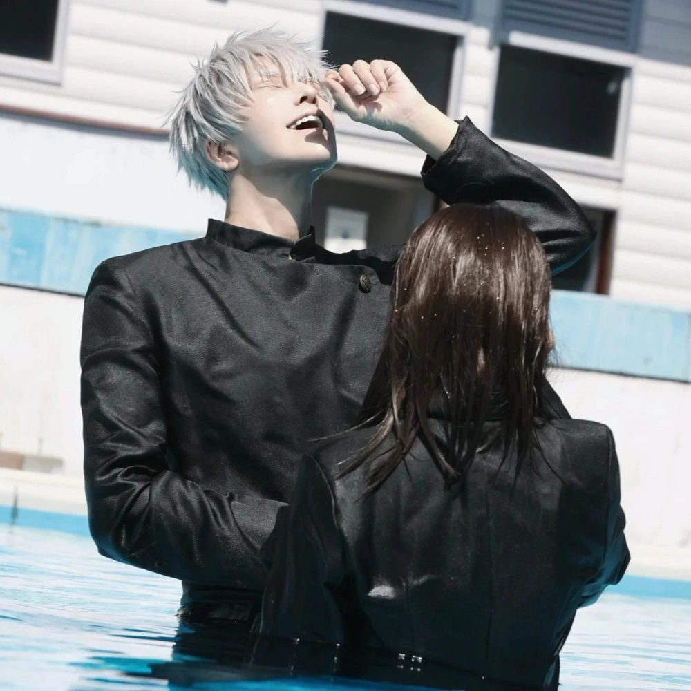 hình cosplay gojo satoru dễ thương