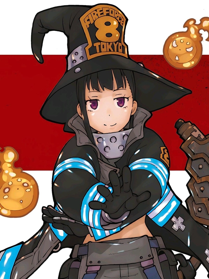 hình maki oze khi chiến đấu fire force