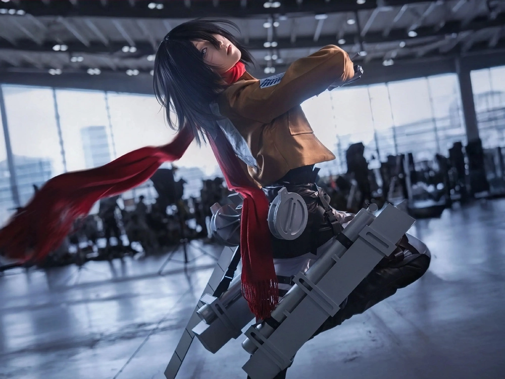 hình cosplay mikasa