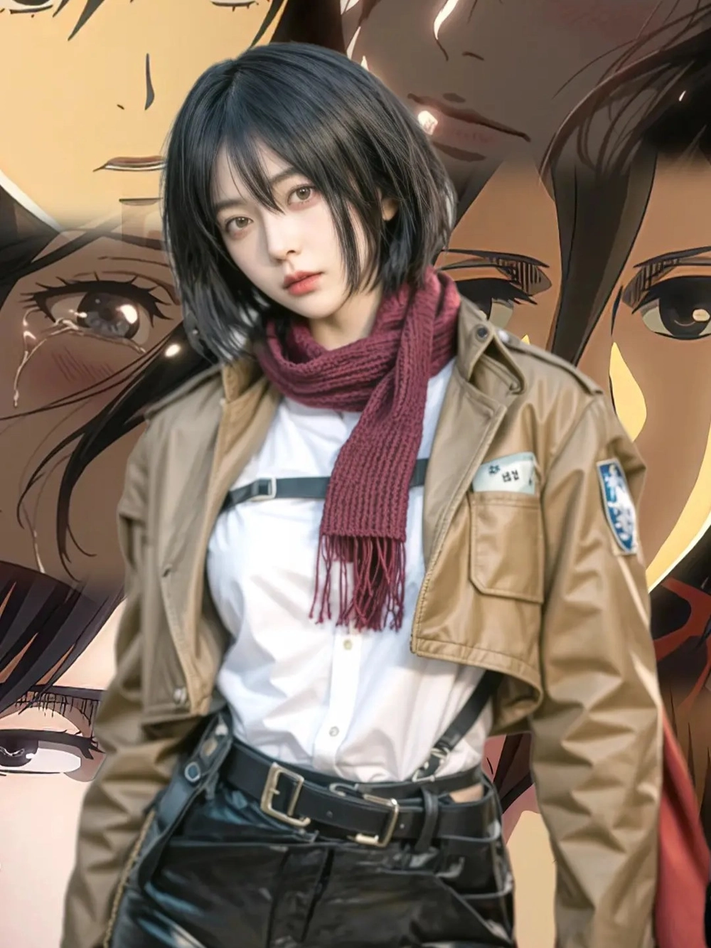 mikasa cosplay đôi eren