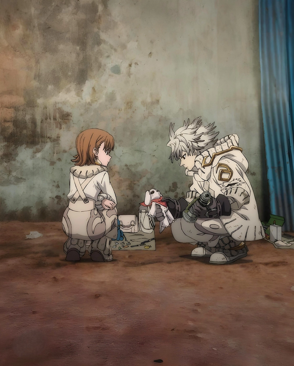 ảnh Rudo Surebrec anime giữa thành phố đổ nát