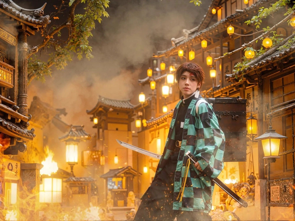 tanjiro kamado cosplay ấn tượng 