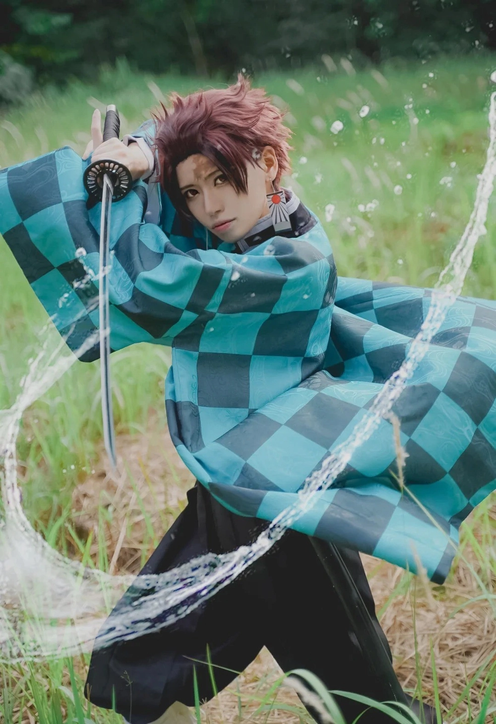 tanjiro cosplay demon slayer ngầu 