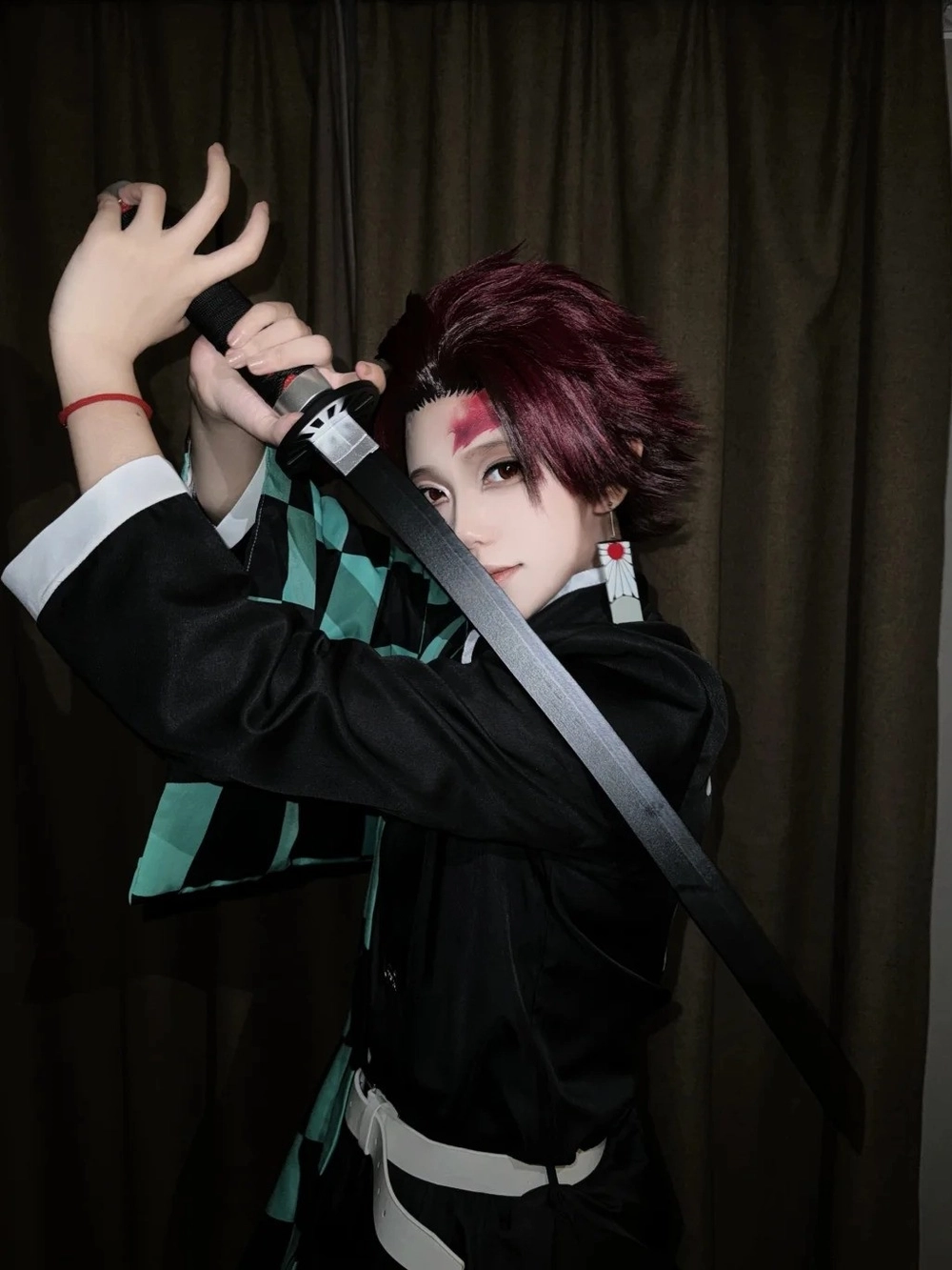 tanjiro cosplay chibi dễ thương 